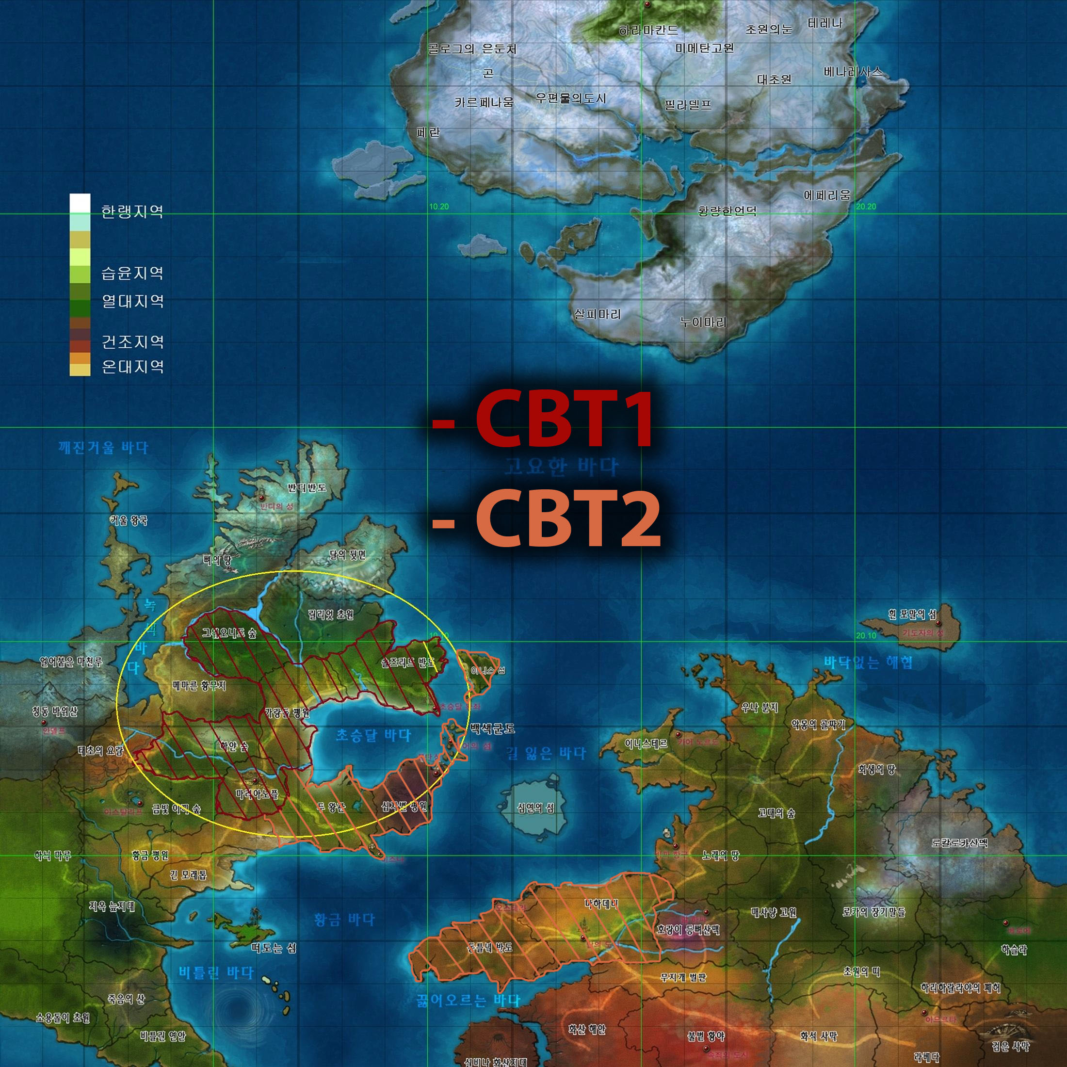 archeage map with levels